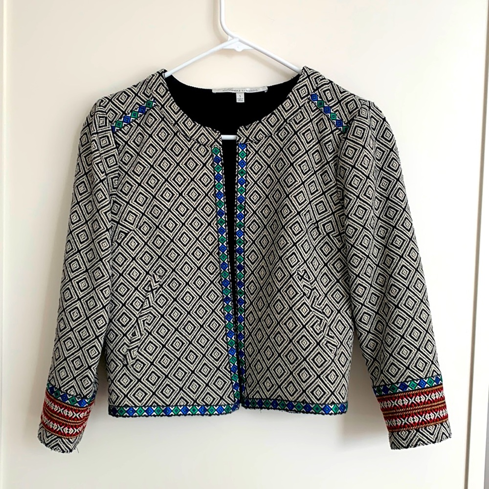 Lovers + Friends embroidered and lined blazer